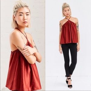 Kimchi Blue Rust Satin Halter